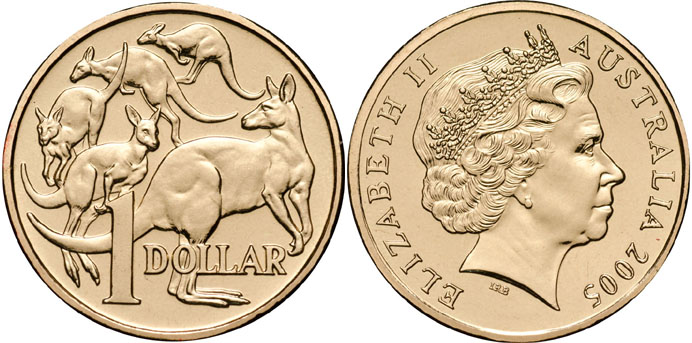 2005 Australia $1 (Mob of Roos) Unc A004432